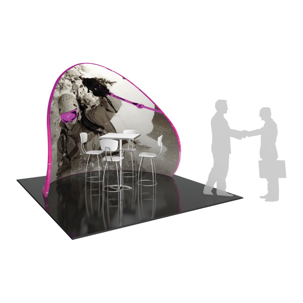 9ft x 8ft Formulate Chip-Shaped Wall Tension Fabric Structure Double-Sided (Graphic Package)