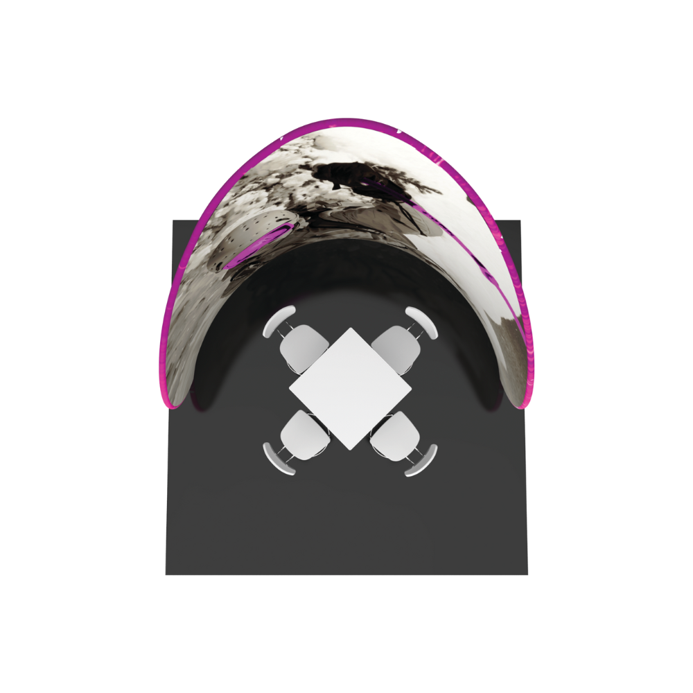 9ft x 8ft Formulate Chip-Shaped Wall Tension Fabric Structure Single-Sided (Graphic Only)