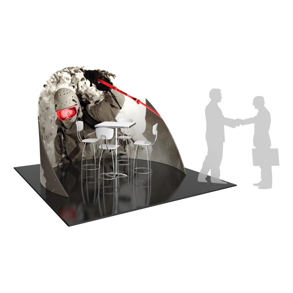 9.5ft x 7ft Formulate Chip-Shaped Wall 02 Tension Fabric Structure Double-Sided (Graphic Package)