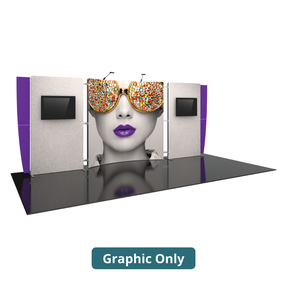 20ft x 10ft Vector Frame Master Modular Backwall Kit 22 (Graphic Only)