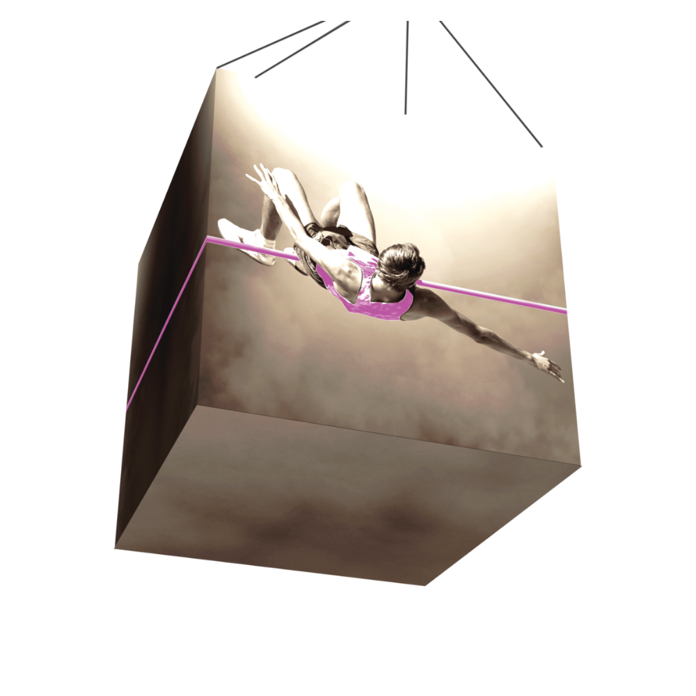 6ft x 6ft Formulate Master 3D Backlit Hanging Structure Cube Single-Sided (Graphic Package)