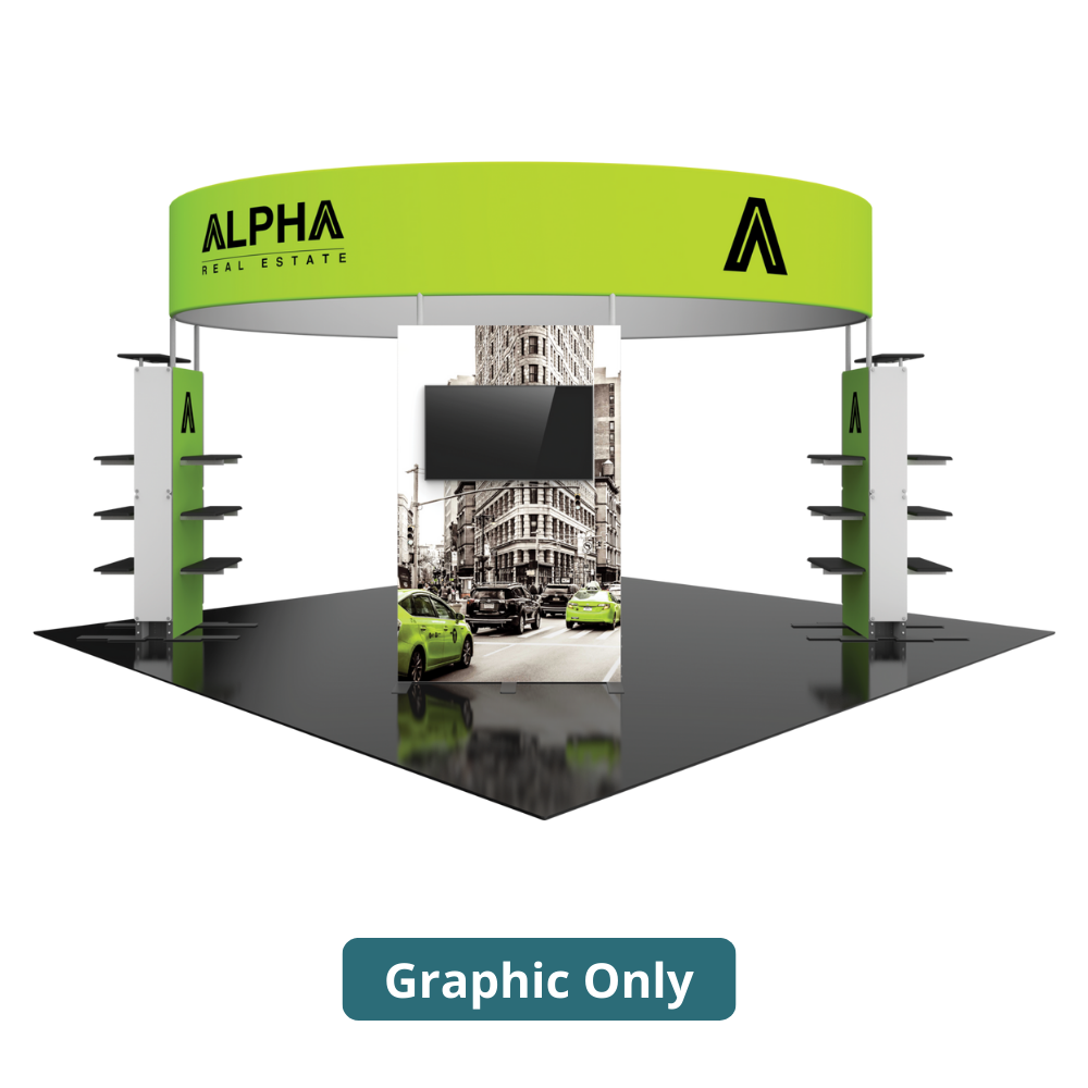 20ft x 20ft Hybrid Pro Modular Island Kit 32 (Graphic Only) – 123Displays