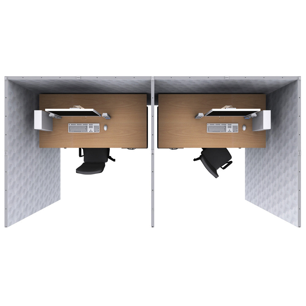 Cubicle Graphics Qseg Cubicle - Double Full Custom Print Graphic Package – 123Displays