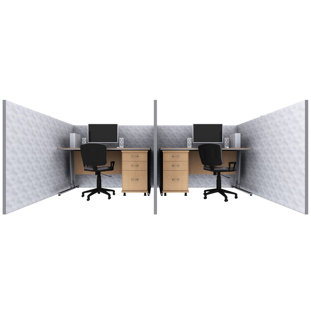 Cubicles Serial Images Qseg Cubicle - Double Full Custom Print Graphic Package – 123Displays
