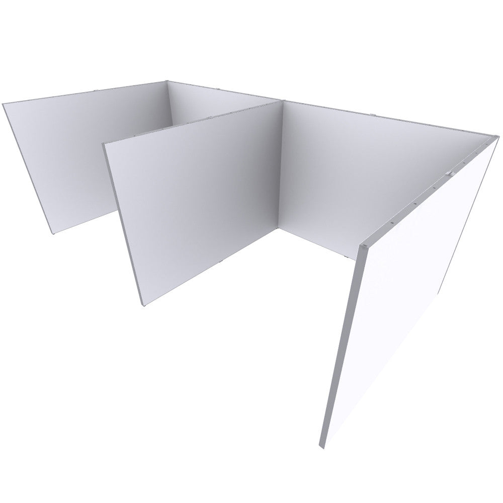 Cubicle Graphics Qseg Cubicle - Double Unprinted Graphic Package – 123Displays
