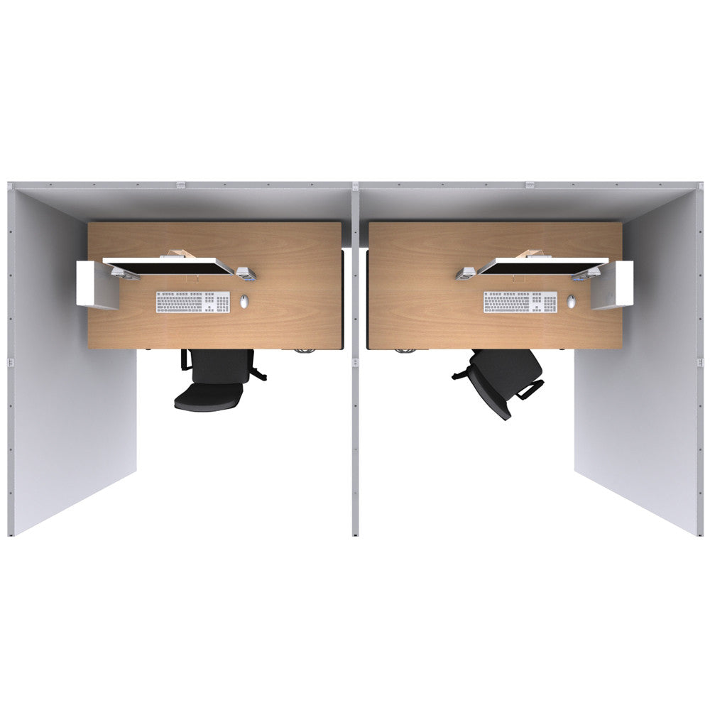 Cubicle Graphics Qseg Cubicle - Double Unprinted Graphic Package – 123Displays