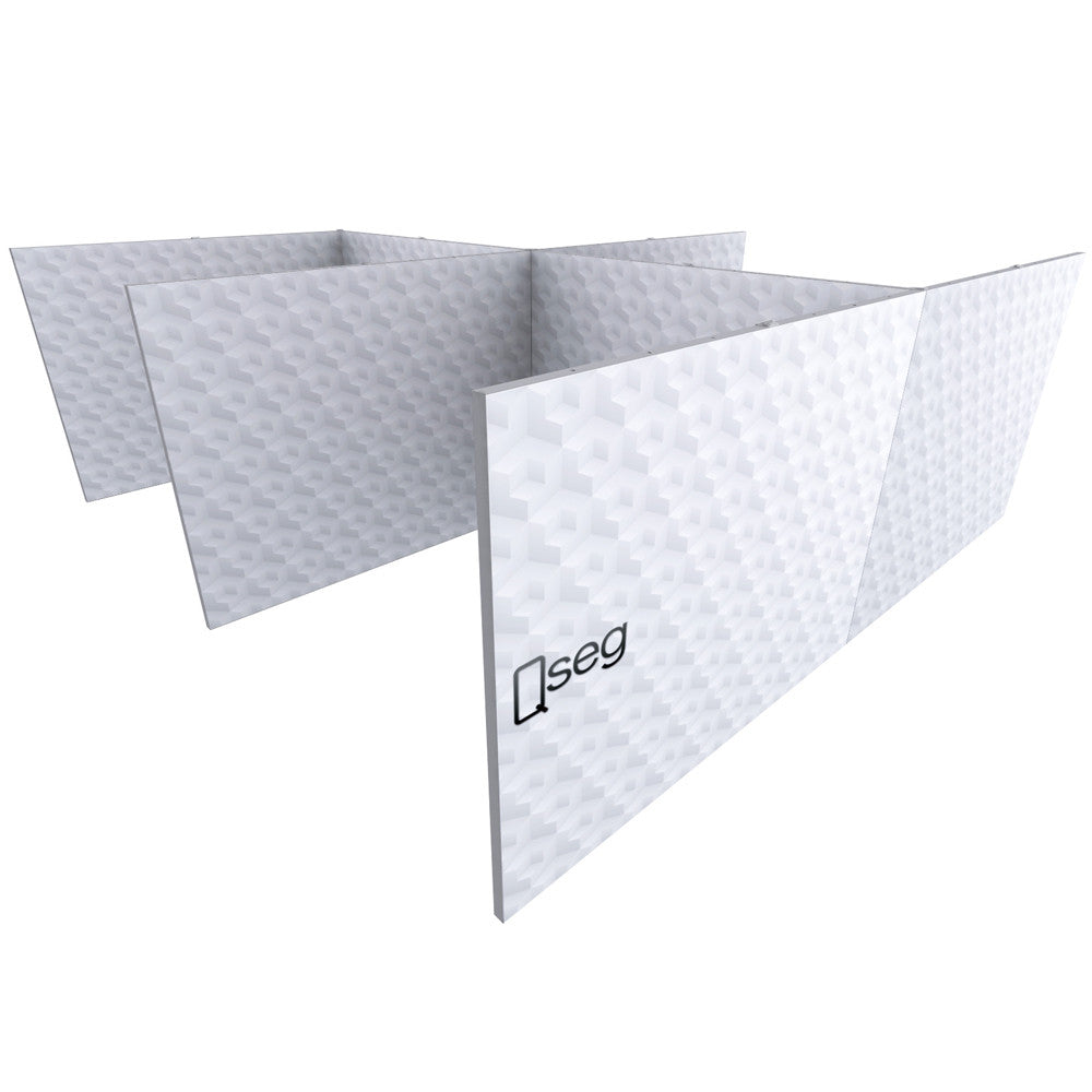 Cubicle Graphics Qseg Cubicle - Tri Full Custom Print Graphic Package – 123Displays