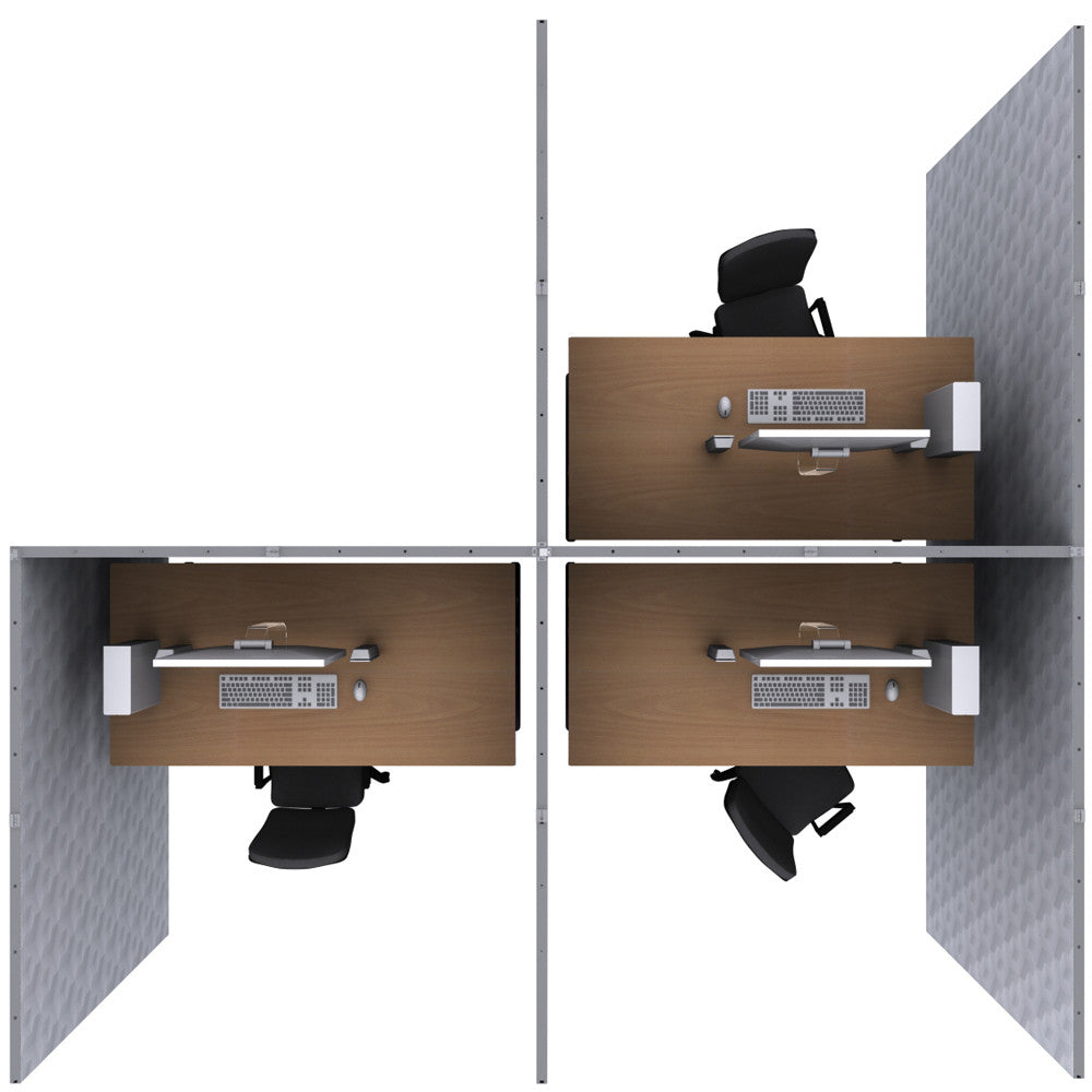 Cubicle Graphics Qseg Cubicle - Tri Unprinted Graphic Package – 123Displays