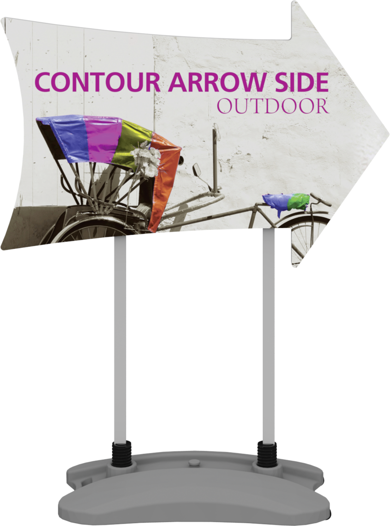 3ft Contour Outdoor Sign Display Arrow Side Single-Sided (Graphic Only)