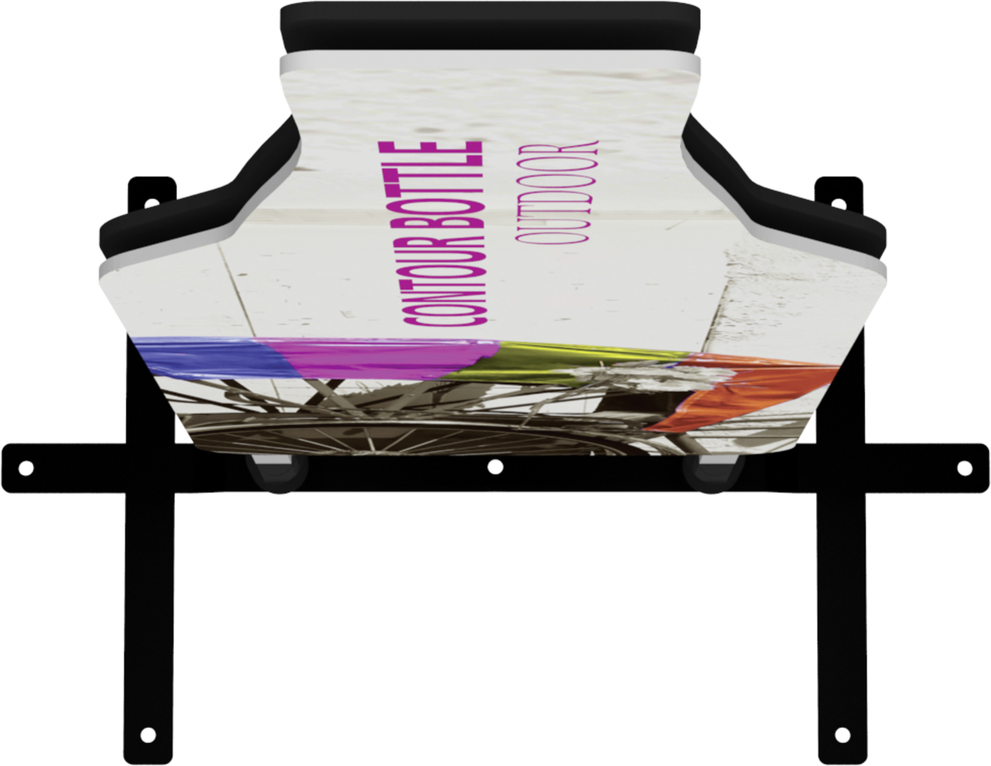 6ft Contour Outdoor Sign Bottle Plate Base Double-Sided (Graphic Package)