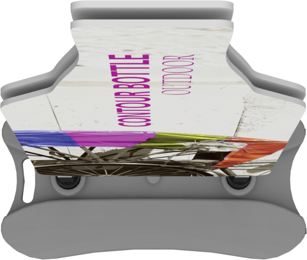 6ft Contour Outdoor Sign Bottle Water Base Single-Sided (Graphic Package)