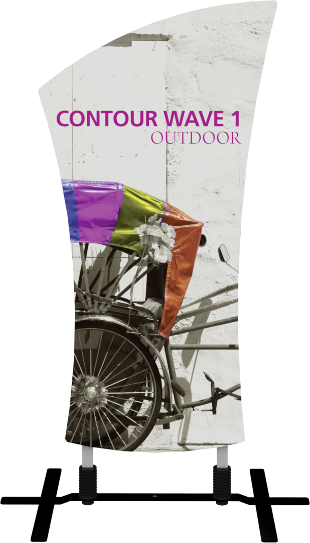 5ft Contour Outdoor Sign Display Wave 1 Double-Sided (Graphic Only)