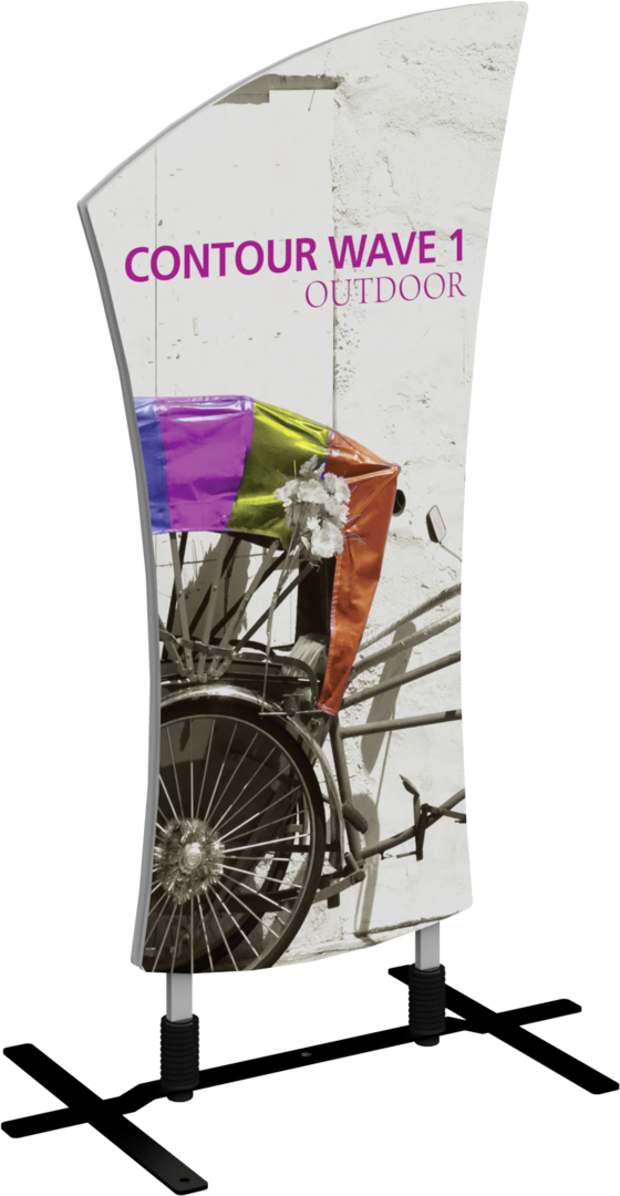 5ft Contour Outdoor Sign Display Wave 1 Double-Sided (Graphic Only)