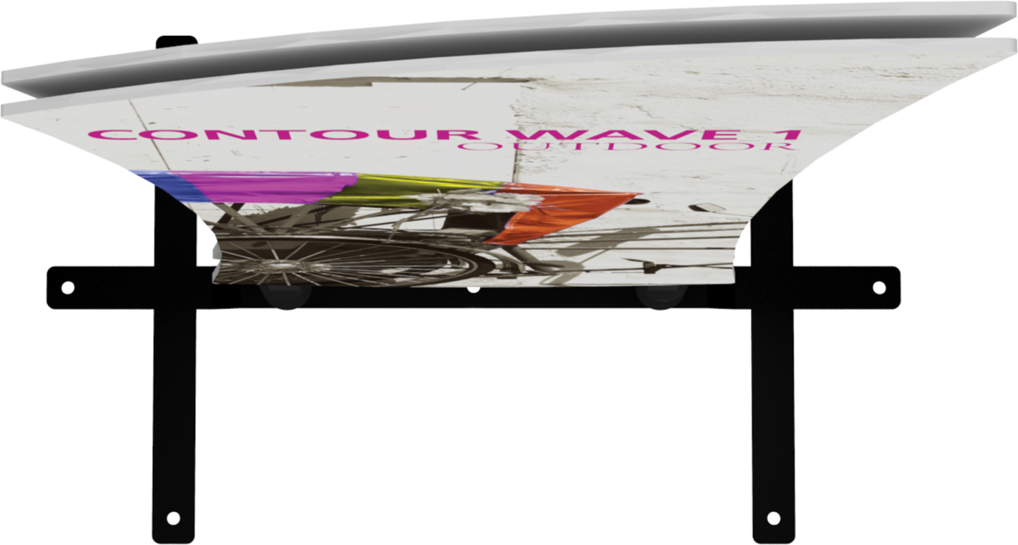 5ft Contour Outdoor Sign Display Wave 1 Double-Sided (Graphic Only)