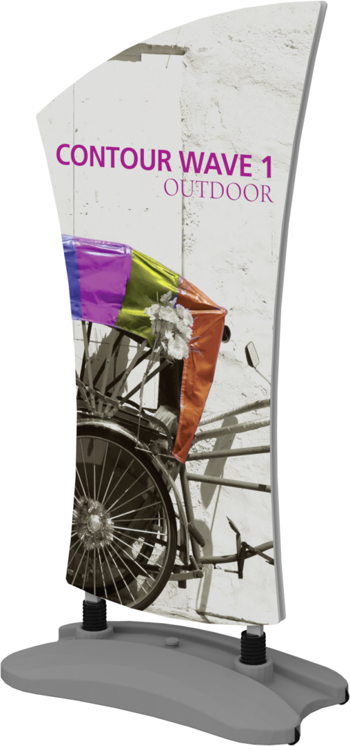5ft Contour Outdoor Sign Display Wave 1 Double-Sided (Graphic Only)