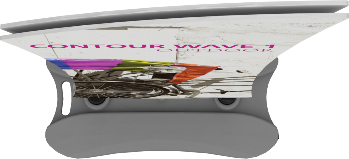 5ft Contour Outdoor Sign Display Wave 1 Double-Sided (Graphic Only)