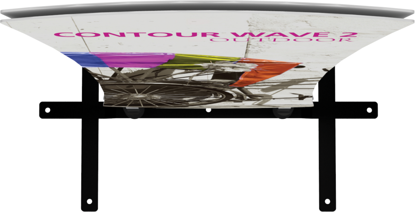 5ft Contour Outdoor Sign Wave 2 Plate Base Double-Sided (Graphic Package)