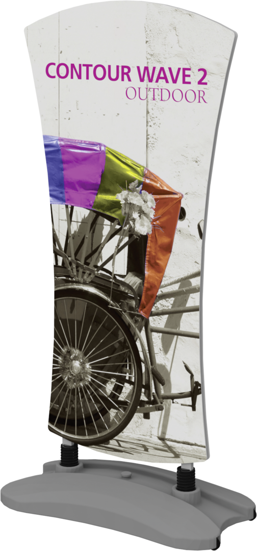 5ft Contour Outdoor Sign Wave 2 Double-Sided (Graphic Only)