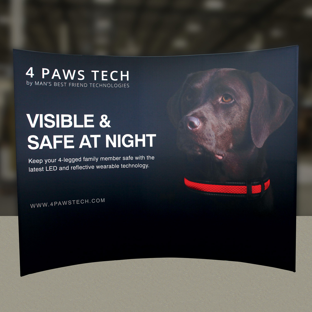 10ft x 8ft Formulate Master HC1 Horizontal Curve Fabric Backwall Graphic w/ Backer (Graphic Only)