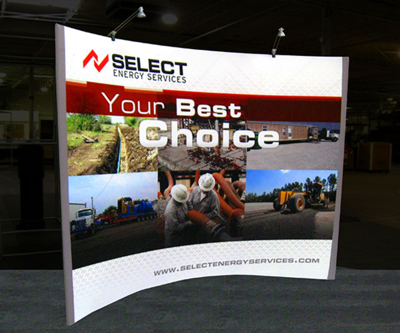 10ft x 8ft Formulate Master HC2 Horizontal Curve Fabric Backwall Frame (Hardware Only)