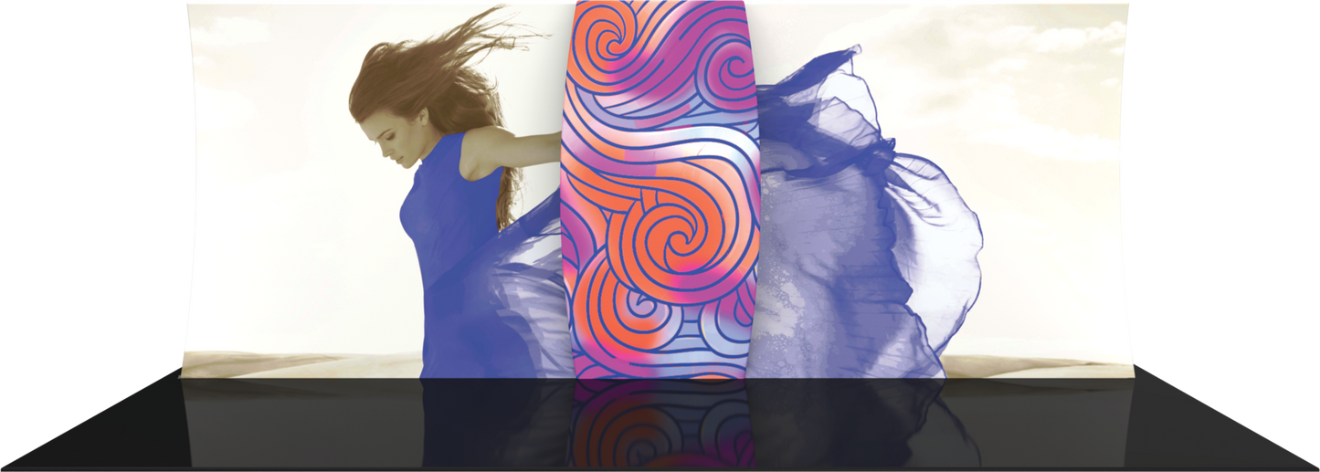 4ft x 8ft Formulate Backwall Connector 01 Curved (Hardware Only)