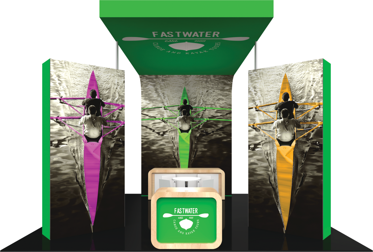 20ft x 20ft Formulate Fusion Island Booth Kit 09 Fabric Tower (Hardware Only)