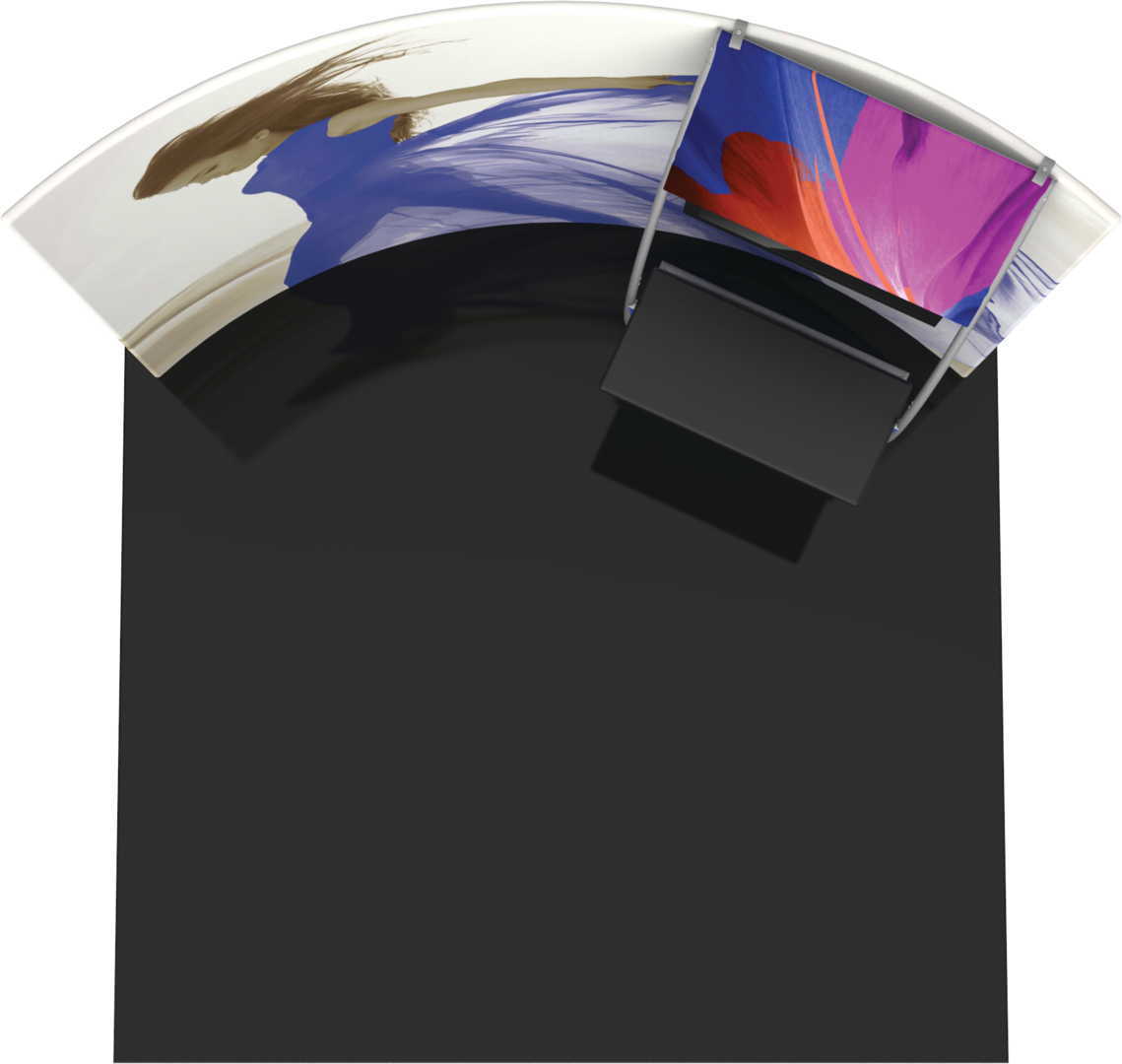 10ft x 8ft Formulate Master HC6 Horizontal Curve Fabric Backwall Graphic w/ Backer (Graphic Package)