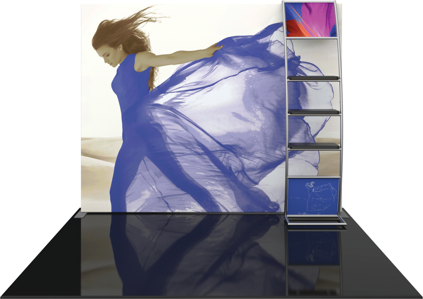 10ft x 8ft Formulate Master S6 Straight Fabric Backwall Graphic w/ Backer (Graphic Only)