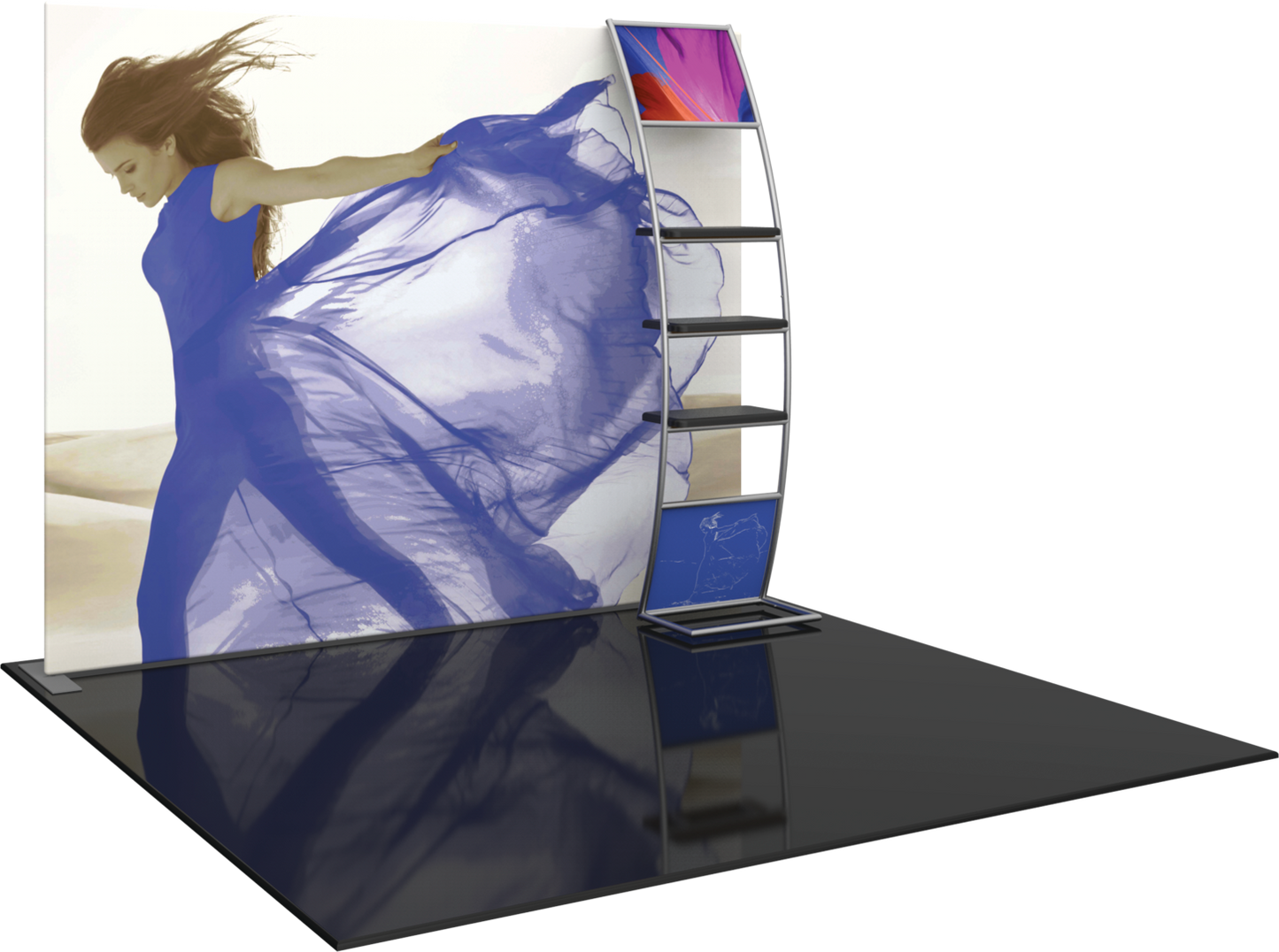 10ft x 8ft Formulate Master S6 Straight Fabric Backwall Graphic w/ Backer (Graphic Only)