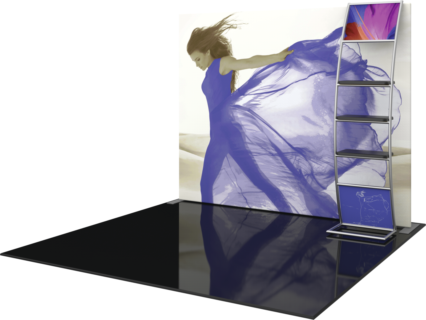 10ft x 8ft Formulate Master S6 Straight Fabric Backwall Graphic w/ Backer (Graphic Only)