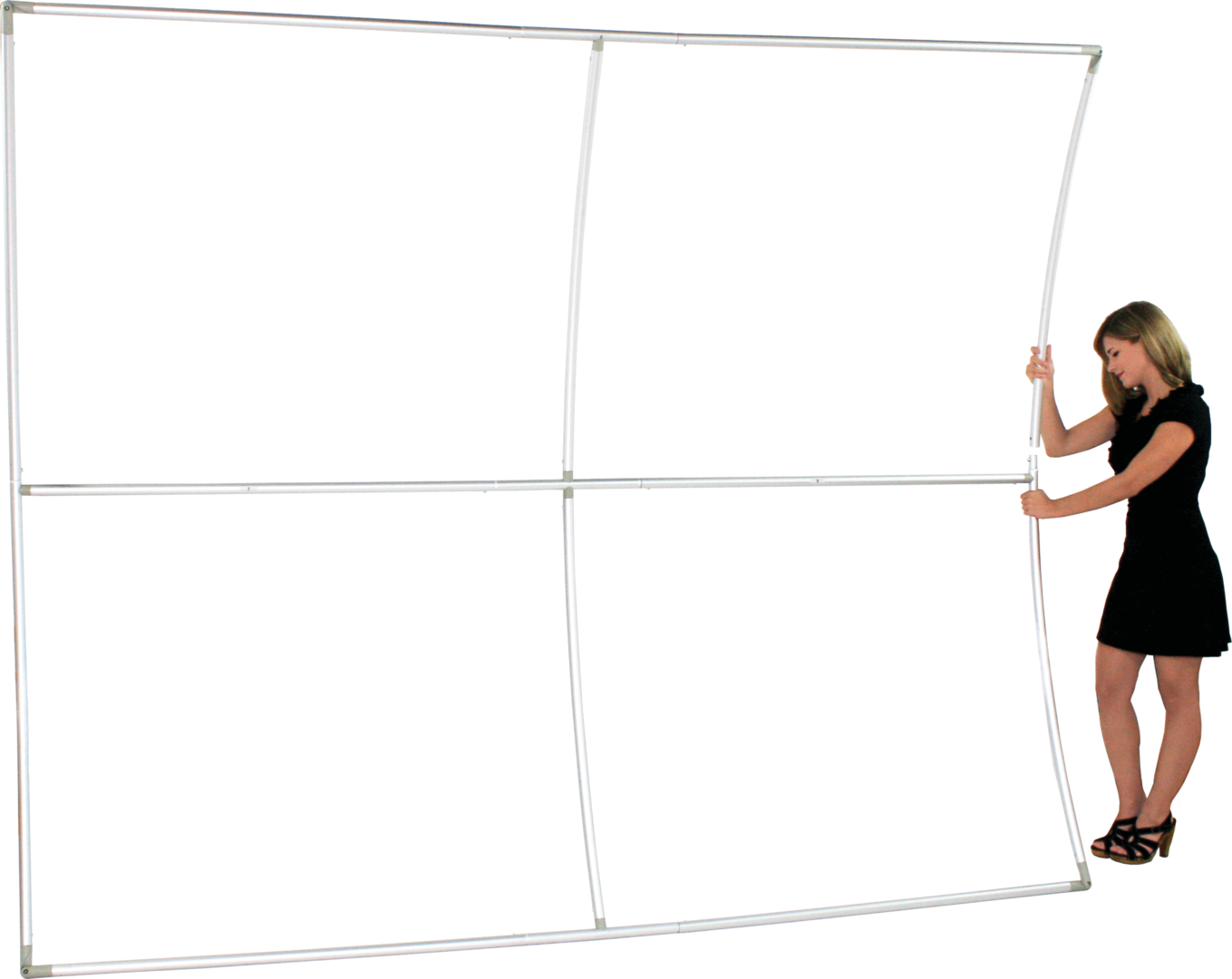 10ft x 8ft Formulate Master VC10 Vertical Curve Fabric Backwall Frame (Hardware Only)