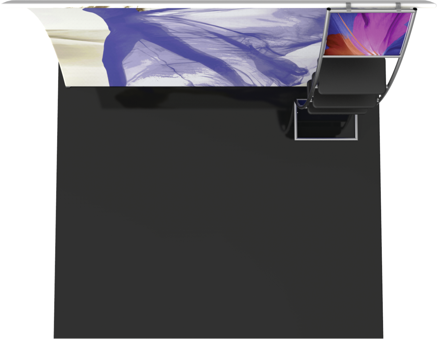 10ft x 8ft Formulate Master VC10 Vertical Curve Fabric Backwall Graphic w/ Backer (Graphic Only)