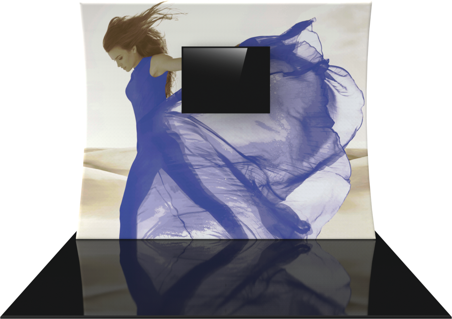 10ft x 8ft Formulate Master VC6 Vertical Curve Fabric Backwall Graphic w/ Backer (Graphic Package)