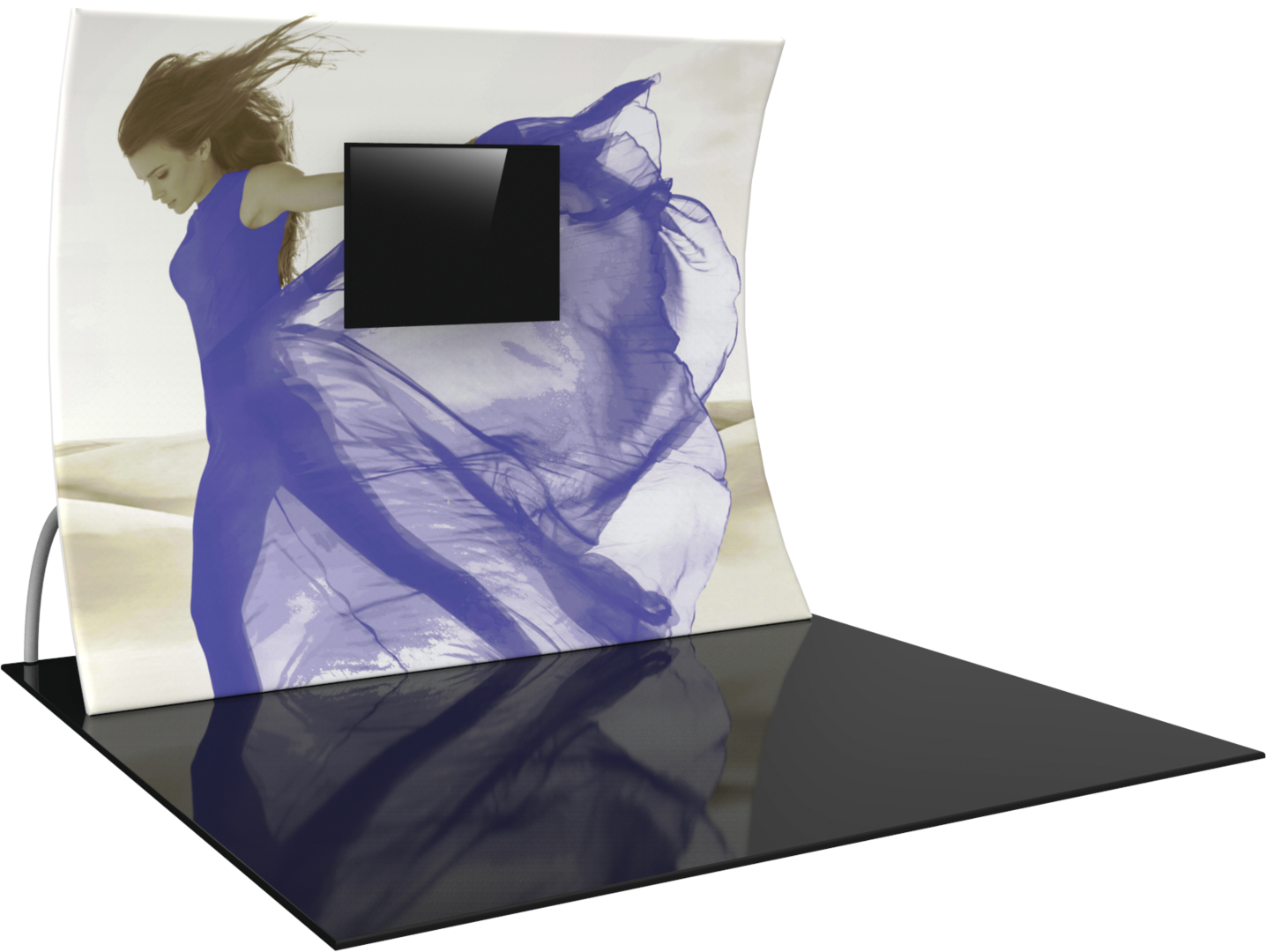 10ft x 8ft Formulate Master VC6 Vertical Curve Fabric Backwall Graphic w/ Backer (Graphic Package)