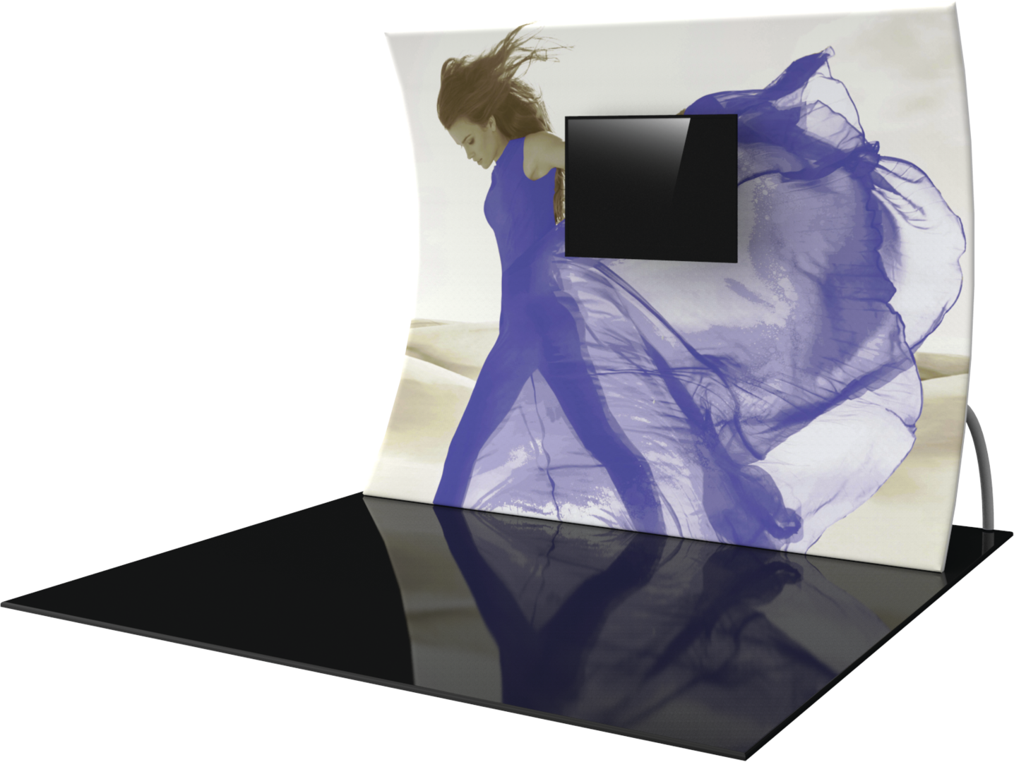 10ft x 8ft Formulate Master VC6 Vertical Curve Fabric Backwall Graphic w/ Backer (Graphic Only)