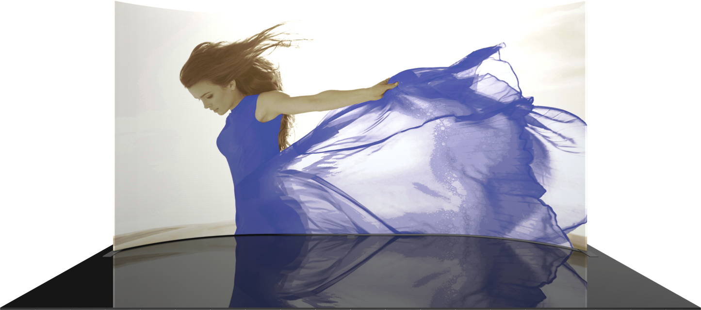 20ft x 10ft Formulate Master Horizontal Curve Fabric Backwall Graphic w/ Backer (Graphic Only)