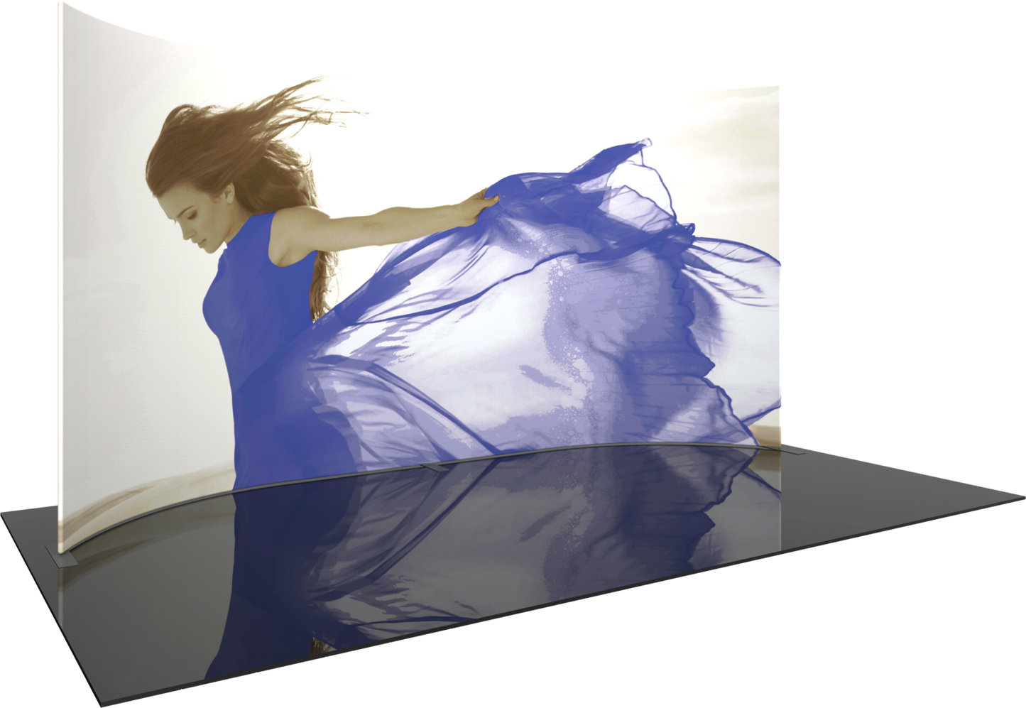 20ft x 10ft Formulate Master Horizontal Curve Fabric Backwall Graphic w/ Backer (Graphic Only)