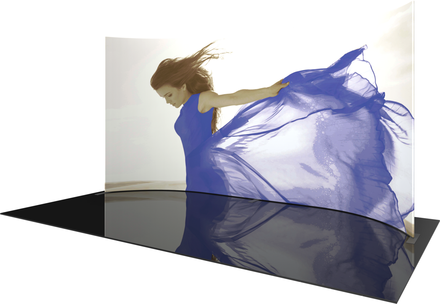 20ft x 10ft Formulate Master Horizontal Curve Fabric Backwall Graphic w/ Backer (Graphic Package)