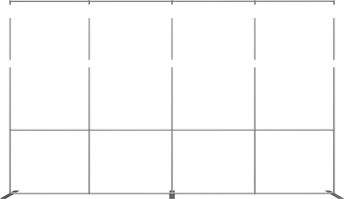 20ft x 10ft Formulate Master Straight Fabric Backwall (Hardware Only)