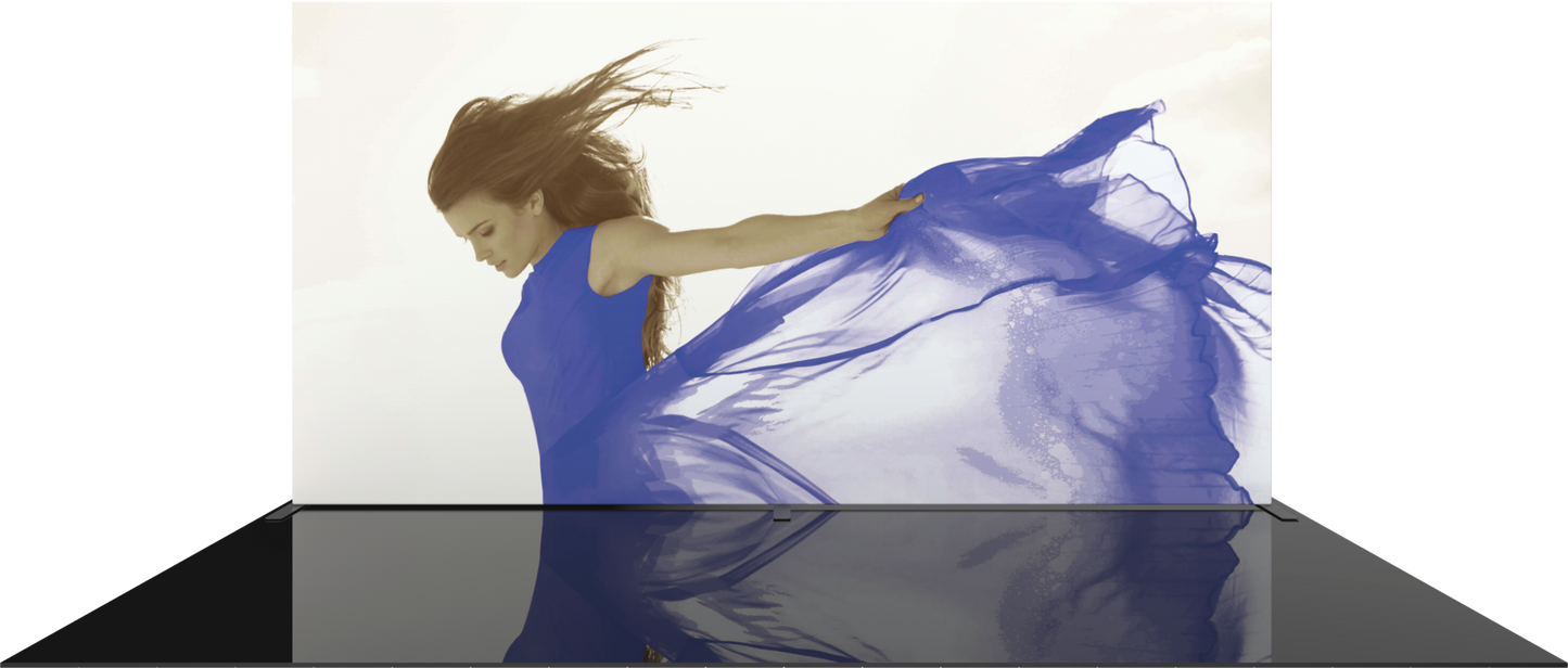 20ft x 10ft Formulate Master Straight Fabric Backwall Single-Sided Graphic w/ Backer (Graphic Package)