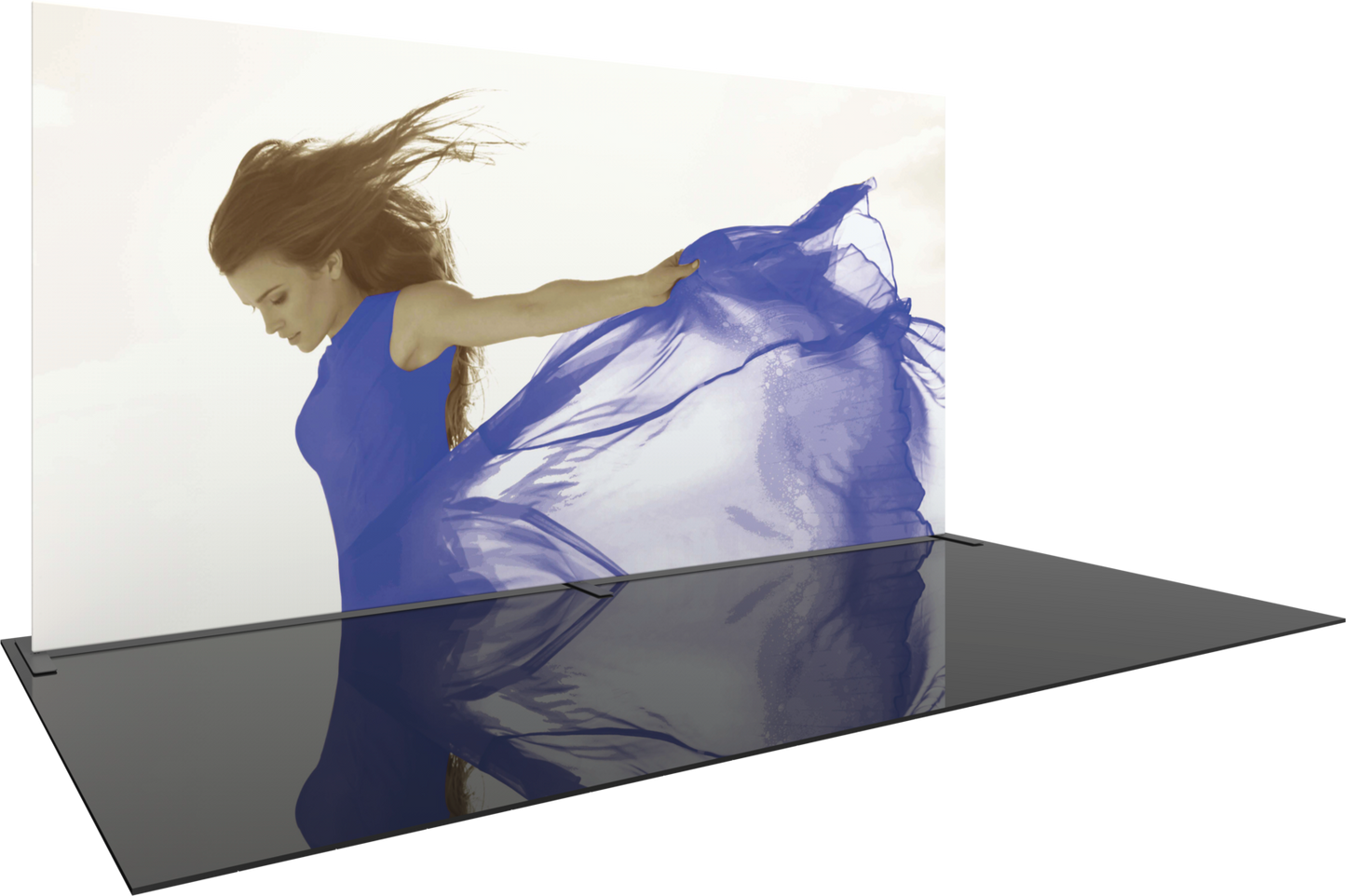 20ft x 10ft Formulate Master Straight Fabric Backwall Single-Sided Graphic w/ Backer (Graphic Package)