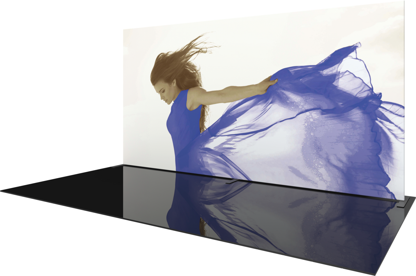 20ft x 10ft Formulate Master Straight Fabric Backwall Single-Sided Graphic w/ Backer (Graphic Package)
