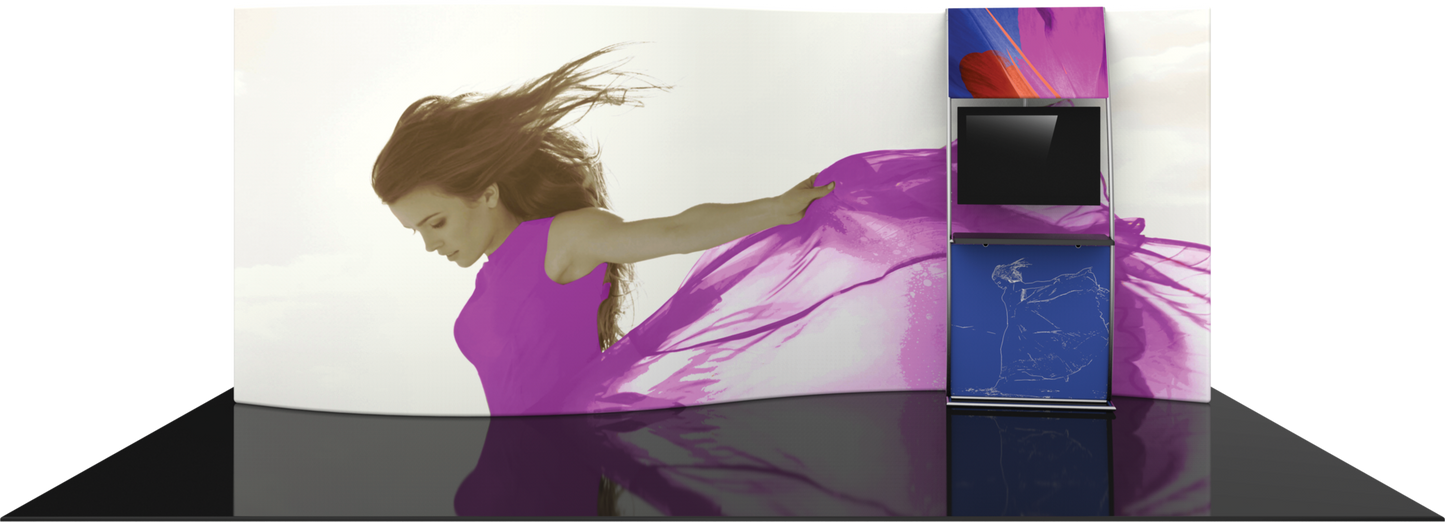 20ft Formulate Master WSC2 Serpentine Curve Fabric Backwall Double-Sided (Graphic Only)