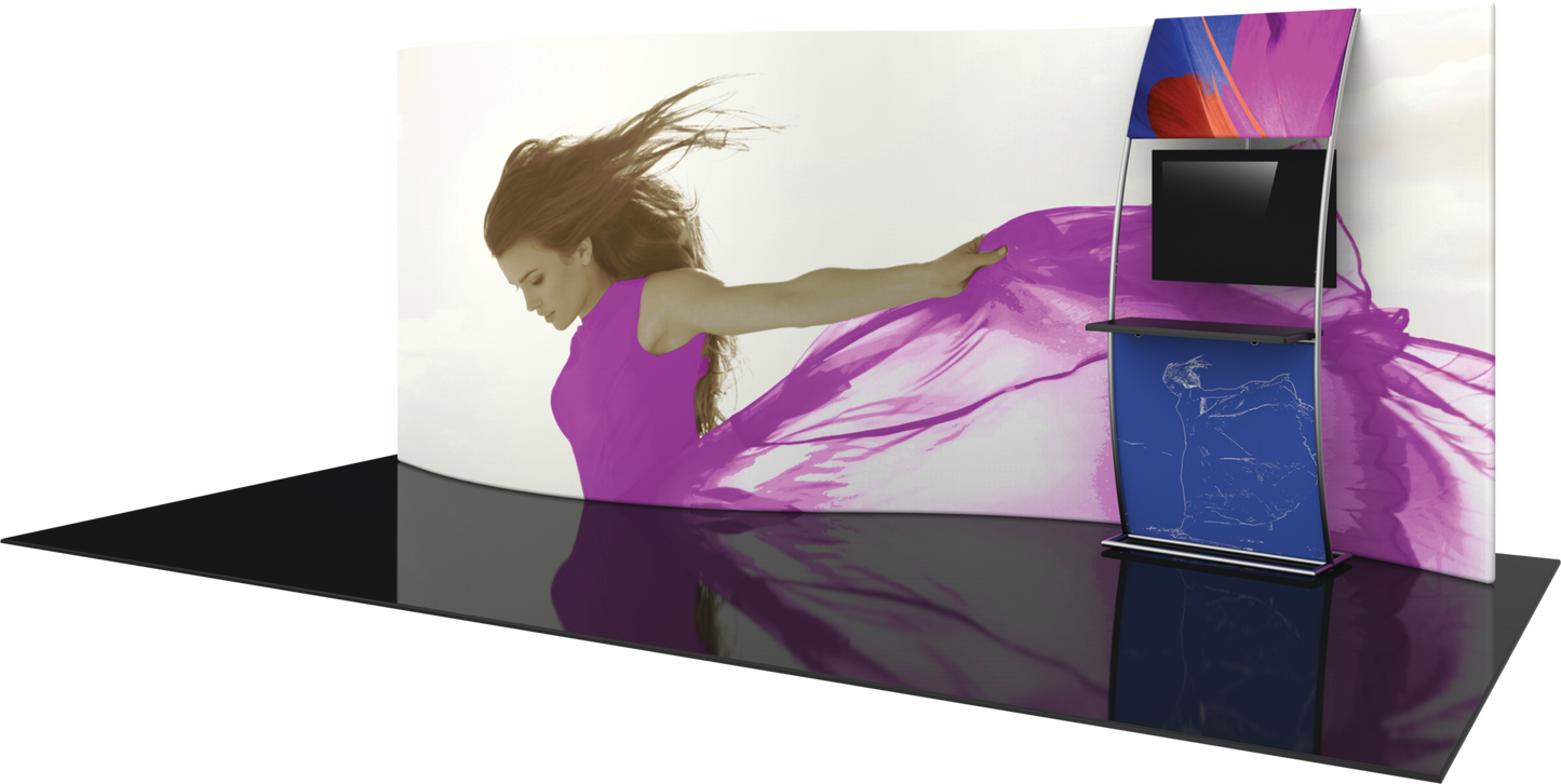 20ft Formulate Master WSC2 Serpentine Curve Fabric Backwall Double-Sided (Graphic Only)