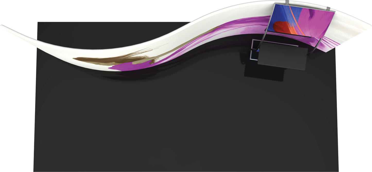 20ft Formulate Master WSC2 Serpentine Curve Fabric Backwall Double-Sided (Graphic Only)