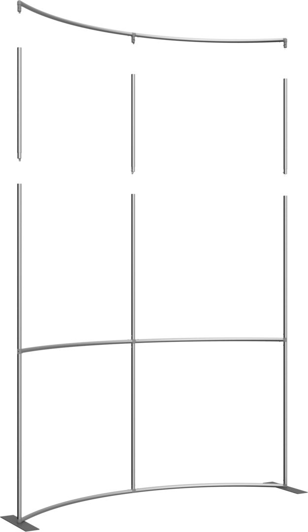 8ft x 10ft Formulate Master Horizontal Curve Fabric Backwall Graphic w/ Backer (Graphic Only)