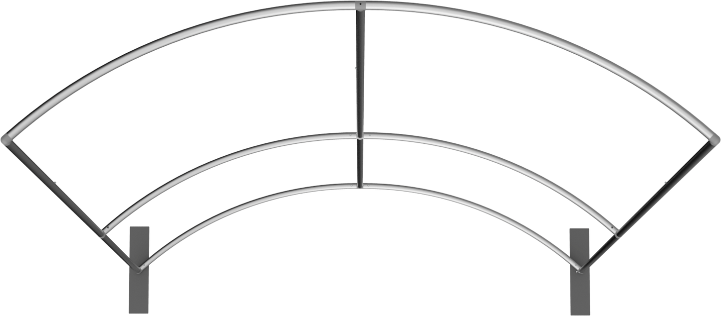 8ft x 10ft Formulate Master Horizontal Curve Fabric Backwall Graphic w/ Backer (Graphic Only)