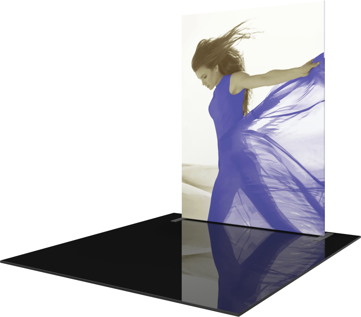 8ft x 10ft Formulate Master Straight Tall Fabric Backwall Double-Sided (Graphic Package)