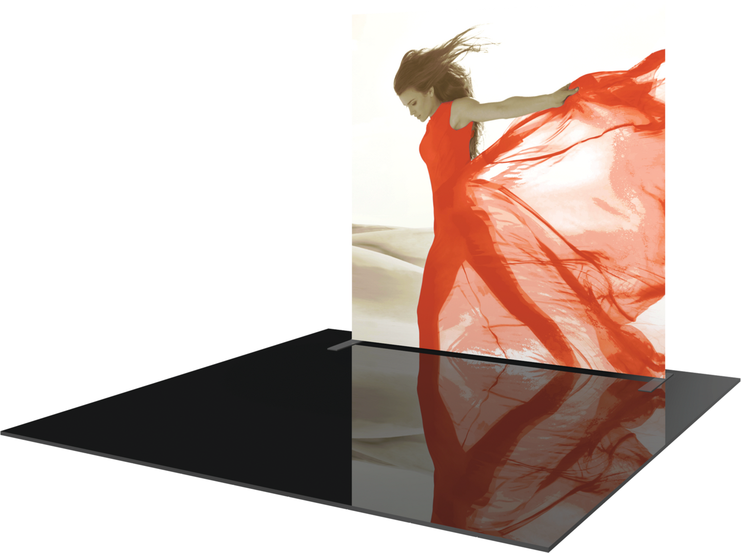 8ft x 8ft Formulate Master Straight Fabric Backwall Single-Sided Graphic w/ Backer w/ OCL case (Graphic Package)