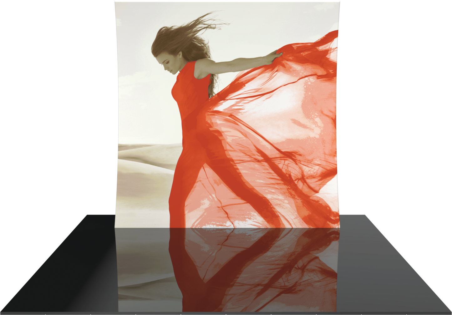 8ft x 8ft Formulate Master Vertical Curve Fabric Backwall Graphic w/ Backer (Graphic Only)